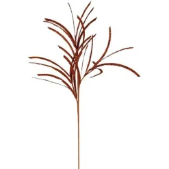 Floral^Craig Bachman Orange Glittered Paper Grass Spray