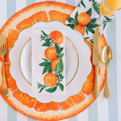 Party Diy^Hester & Cook Orange Orchard Cocktail Napkin Set