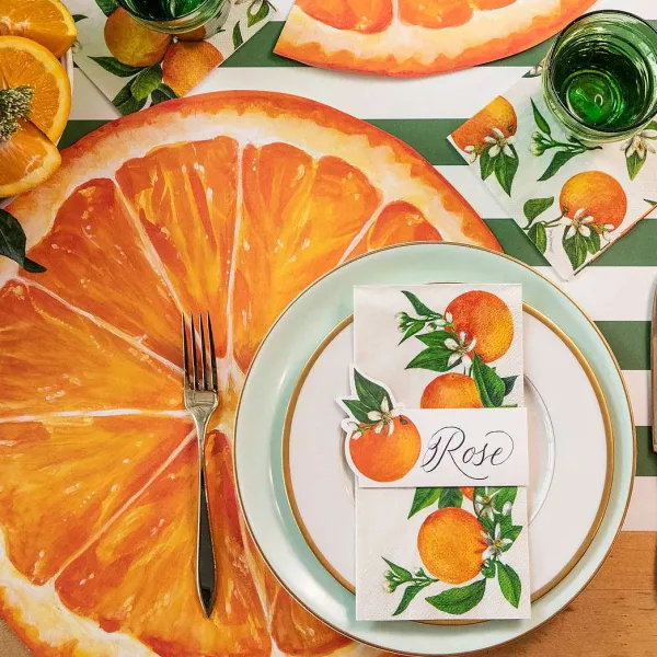 Kitchen & Dining^Hester & Cook Orange Orchard Guest Napkin Set