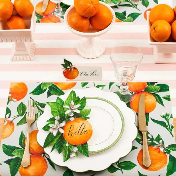 Kitchen & Dining^Hester & Cook Orange Orchard Placemat Sheets
