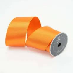 Spring Ribbon^Farrisilk Orange Satin Ribbon, 4" X 10Yd