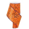 Ribbon^Craig Bachman Orange Sprinkle Glitter Ribbon, 4" X 10Yd