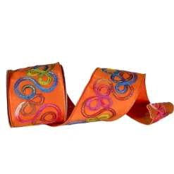 Ribbon^Farrisilk Orange Whimsy Ribbon, 4
