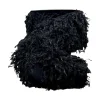 Halloween^D. Stevens Ostrich Feather Black Ribbon, 4" X 10Yd