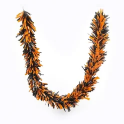 Garlands^Deck The Halls Y'all Party Garland, Orange & Black