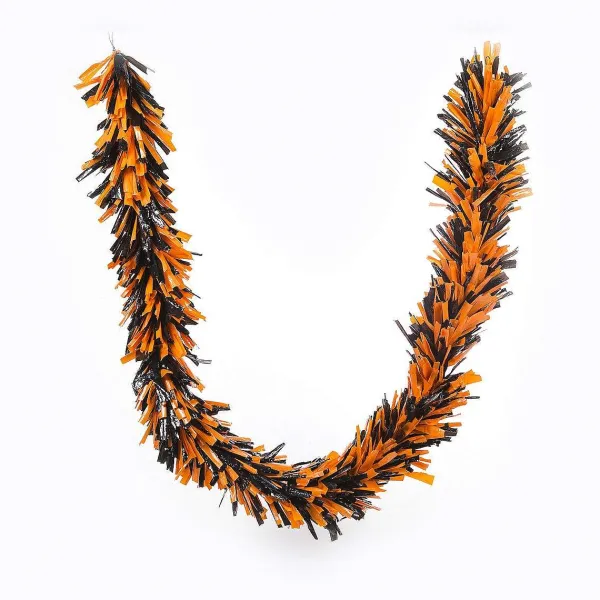 Garlands^Deck The Halls Y'all Party Garland, Orange & Black