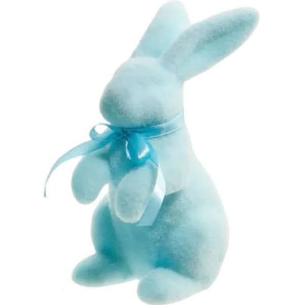Figurines^RAZ Pastel Blue Flocked Bunny