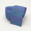 Spring^Farrisilk Pastel Checks On Periwinkle Burlap 4"X10Yd
