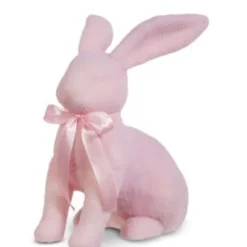 Figurines^RAZ Pastel Pink Flocked Bunny, Large