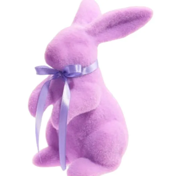 Focal Points^RAZ Pastel Purple Flocked Bunny
