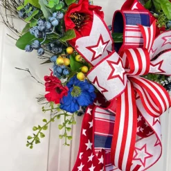 Door Decor^* Patriotic Blueberry Wreath