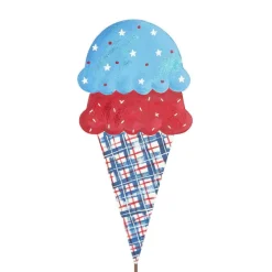 Pot Stakes^The Round Top Collection Patriotic Double Scoop Ice Cream Cone
