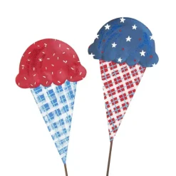 Pot Stakes^The Round Top Collection Patriotic Ice Cream Cone