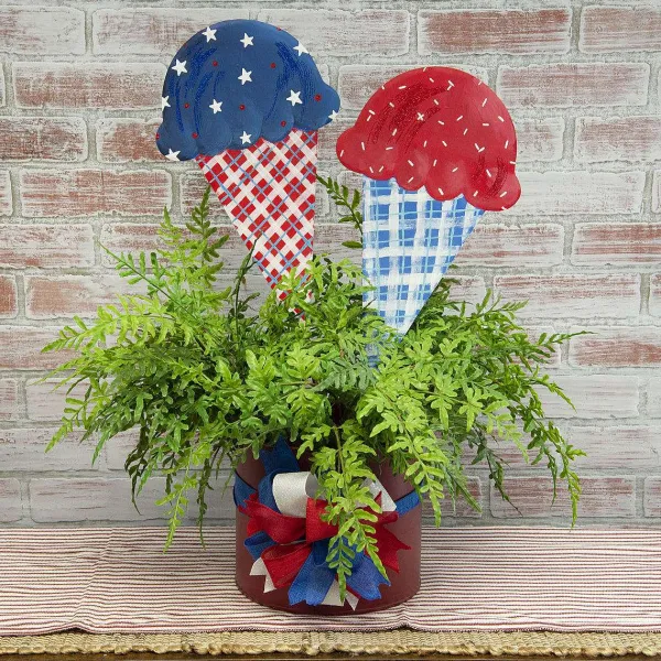 Wall Decor^The Round Top Collection Patriotic Ice Cream Cone
