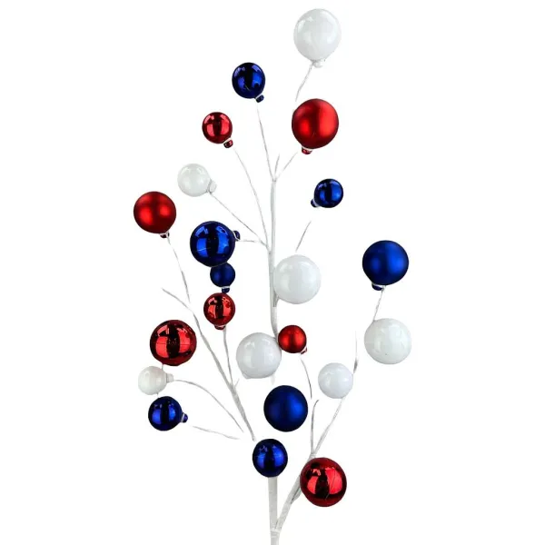 Floral^Liberty Floral Patriotic Ornament Spray