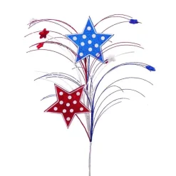 Sprays^Liberty Floral Patriotic Polkadot Star Spray