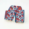 Ribbon^Farrisilk Patriotic Pomegranates Ribbon, 2.5" X 10Yd