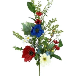 Floral Decor^Liberty Floral Patriotic Poppy Camellia Bush