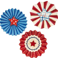 Table Decor^The Round Top Collection Patriotic Rosette Fan Magnets