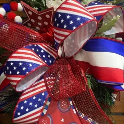 Ribbon^Farrisilk Patriotic Stars And Stripes Ribbon, 2.5" X 10Yd
