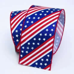 Ribbon^Farrisilk Patriotic Stars And Stripes Ribbon, 2.5" X 10Yd