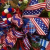 Ribbon^Farrisilk Patriotic Stars And Stripes Ribbon, 4" X 10Yd