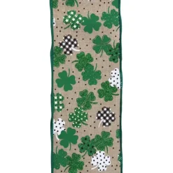 St. Patrick's Day^Craig Bachman Patterned Shamrocks Ribbon, 4