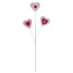Sprays^Craig Bachman Pearl Trim Felt Heart Spray 24.5"