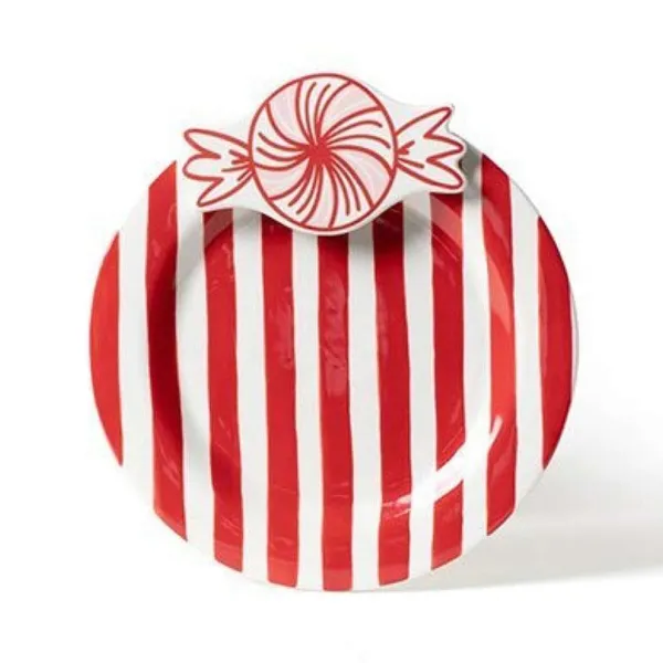 Table Decor^Coton Colors Peppermint Embellishment Plate By Happy Everything!