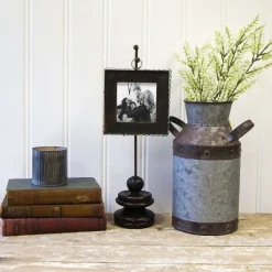 Table Decor^The Round Top Collection Pie Crust Photo Frame, Black Mini Gallery Art