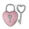 Focal Points^Liberty Floral Pink Barbie Style Bling Heart Lock & Key