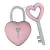 Focal Points^Liberty Floral Pink Bling Heart Lock & Key