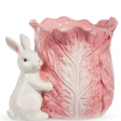 Kitchen & Dining^RAZ Pink Cabbage Container With Bunny