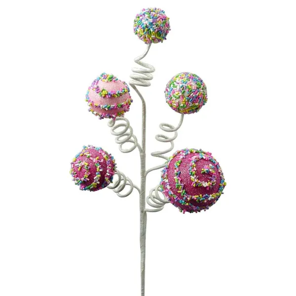 Floral^Liberty Floral Pink Cake Pop Sprinkle Pick