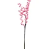 Floral^Liberty Floral Pink Chenille Curly Spray On Black Stem