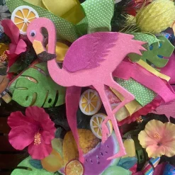 Focal Points^Liberty Floral Pink Flamingo Hanging Decor