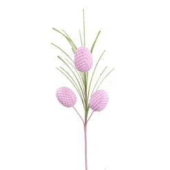 Picks^Liberty Floral Pink Gingham Egg Pick