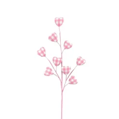 Floral^Liberty Floral Pink Gingham Heart Spray
