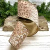 Ribbon^D. Stevens Pink Leopard Jacquard Ribbon, 4" X 10Yd.