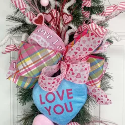Ribbon^Reliant Ribbon Pink Love Glitter Flow Ribbon, 2.5" X 10Yd