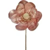 Floral^Regency Pink Metallic Magnolia Stem, 24"