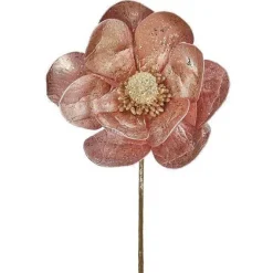 Stems^Regency Pink Metallic Magnolia Stem, 24"