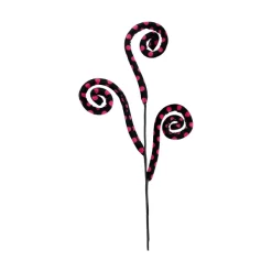 Floral^Liberty Floral Pink Polka Dot Spiral Curly Spray