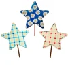 Pot Stakes^The Round Top Collection Plaid & Daisy Stars