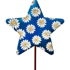 Pot Stakes^The Round Top Collection Plaid & Daisy Stars