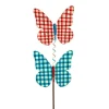 Wall Decor^The Round Top Collection Plaid Double Butterfly