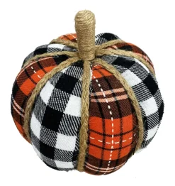 Figurines^Liberty Floral Plaid Fabric Pumpkin