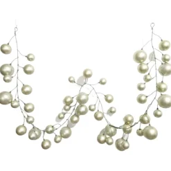 Winter^Farrisilk Platinum Ball Garland, 10'