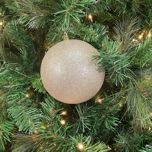 Ball Ornaments^Farrisilk Platinum Glitter Ball Ornament, 8"