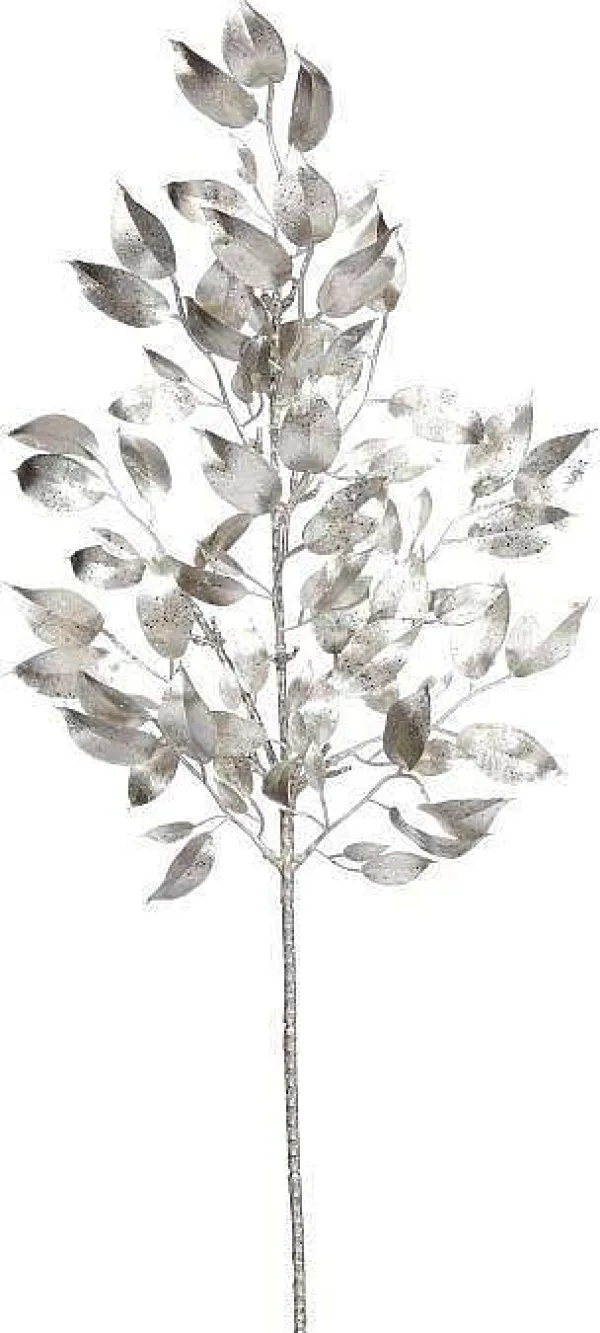 Sprays^Mark Roberts Platinum Laurel Leaf Spray, 25"
